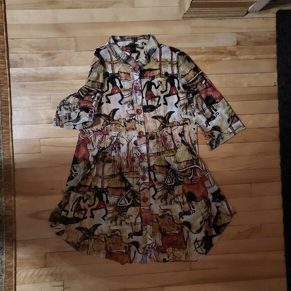 Sherbrooke mesh long  patterned tunic - Picture 2 of 6